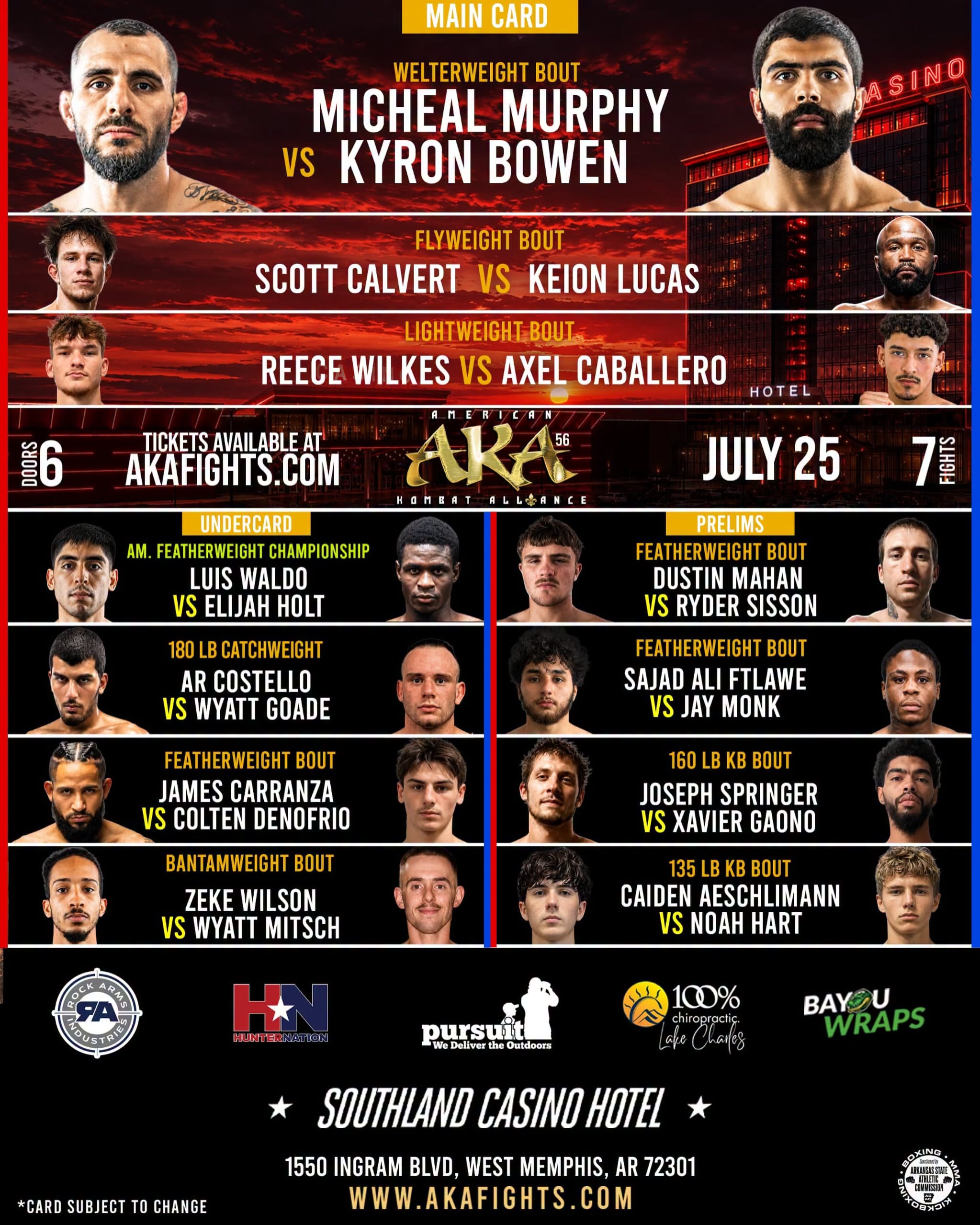 AKA56 Fight Card AKA 56
